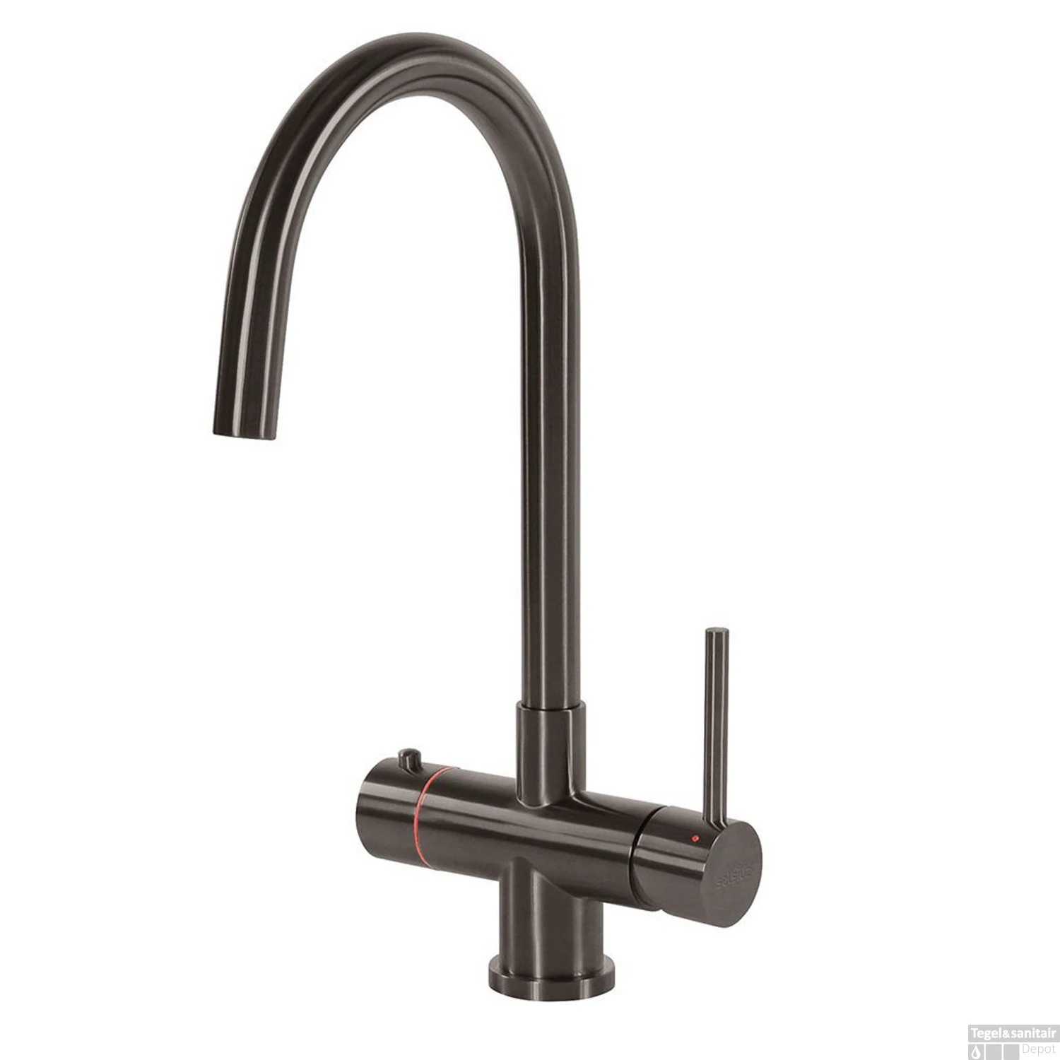 Kokendwaterkraan Selsiuz Steel Rond Gun Metal Inclusief Single Boiler - Afbeelding 2