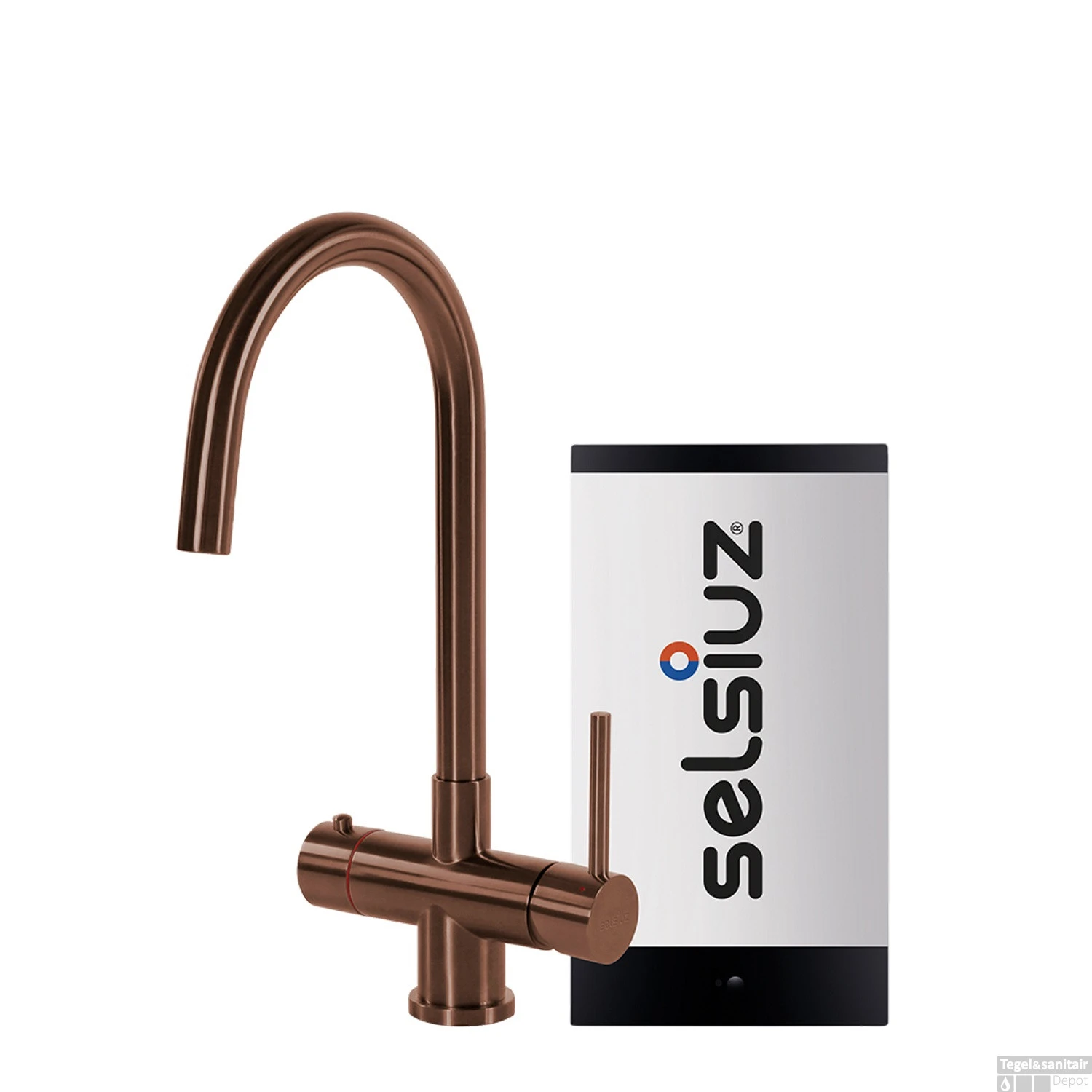 Kokendwaterkraan Selsiuz Steel Rond Copper Inclusief Combi Extra Boiler 1 Kokendwaterkraan Selsiuz Steel Rond Copper Inclusief Combi Extra Boiler