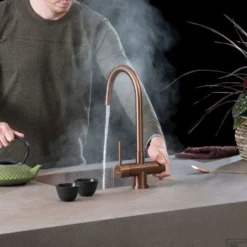 Kokendwaterkraan Selsiuz Steel Rond Copper Inclusief Single Boiler -Baden Luxe Verkoop kokendwaterkraan selsiuz steel round inclusief boiler koper sfeer 2