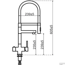 Kokendwaterkraan Selsiuz XL Gold Inclusief Single Boiler -Baden Luxe Verkoop kokendwaterkraan selsiuz steel xl inclusief boiler tech 3 1 1
