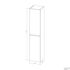 Kolomkast Arcqua Luna Badmeubel 170 Cm Greeploos MDF Canyon Oak -Baden Luxe Verkoop kolomkast arcqua luna badmeubel 170 cm greeploos mdf canyon oak tech