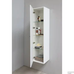 Kolomkast BWS Salt 35x35x150cm 1 Deur Met Greep (Kleurkeuze) Ice White -Baden Luxe Verkoop kolomkast bws salt 35x35x150cm 1 deur met greep chroom sfeer
