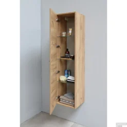 Kolomkast BWS Salt 35x35x150cm 1 Deur Met Greep (Kleurkeuze) Whisky Oak -Baden Luxe Verkoop kolomkast bws salt 35x35x150cm 1 deur met greep whisky oak sfeer