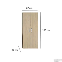 Kolomkast Dubbel Sanicare Q9/Q10/Q11 Soft-Closing Deuren Chromen Greep 160x67x32 Cm Antraciet -Baden Luxe Verkoop kolomkast dubbel sanicare soft closing deuren chromen greep 160x67x32 tech 1