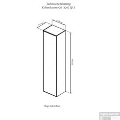 Kolomkast Sanicare Q1/Q12/Q17 Soft-Close Deur 160x33,5x32 Cm Antraciet -Baden Luxe Verkoop kolomkast sanicare q1q4q12 soft close deur chromen greep 160x33 5x32 cm hoogglans wit tech 1