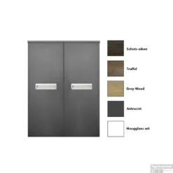 Kolomkast Sanicare Q2/Q3/Q8 2-Deurs Soft-Closing 90x67x32 Cm Hoogglans Wit