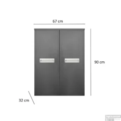 Kolomkast Sanicare Q2/Q3/Q8 2-Deurs Soft-Closing 90x67x32 Cm Hoogglans Wit -Baden Luxe Verkoop kolomkast sanicare q2q3q8 2 deurs soft closing alu greep 90x67x32 tech