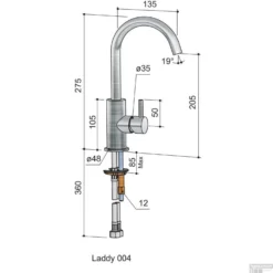 Wastafelmengkraan Hotbath Laddy Opbouw Met Draaibare Uitloop Geborsteld Nikkel 7 Wastafelmengkraan Hotbath Laddy Opbouw Met Draaibare Uitloop Geborsteld Nikkel -Baden Luxe Verkoop l004cr wastafelmengkraan hotbath laddy opbouw met draaibare uitloop chroom tech