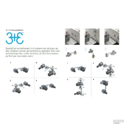 Wastafelmengkraan Hotbath Laddy Inbouw Met Achterplaat 3+3 Systeem Geborsteld Nikkel -Baden Luxe Verkoop l006jgn wastafelmengkraan hotbath laddy inbouw met achterplaat 3 3 systeem geborsteld nikkel 2 1