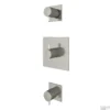 Inbouw Douchekraan Hotbath Laddy Thermostaat 2 Stopkraan Vierkant Geborsteld Nikkel
