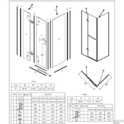 Douchecabine Lacus Capraia Mirror 100 Cm Klapdeur 8mm Helder/Spiegel Nanoglas -Baden Luxe Verkoop lacus capraia tech 2