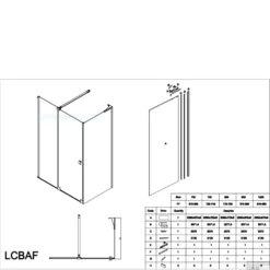 Douchecabine Lacus Capri 170 Cm Naar Binnen En Buiten Klapdeur 8mm Helder Glas -Baden Luxe Verkoop lacus caprifisso tech 3