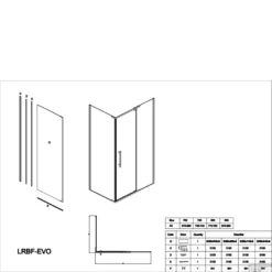 Douchecabine Lacus Lampedusa 100 Met Klapdeur 8mm Helder Glas -Baden Luxe Verkoop lacus lampedusa fisso tech 2