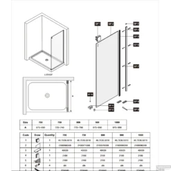 Douchecabine Lacus Procida 120 Cm Naar Binnen En Buiten Klapdeur 8mm Helder Glas (1 Zijwand) -Baden Luxe Verkoop lacus procida fisso tech 6