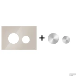 Drukplaat Front En Toetsen TECE Loop Voor WC-Bediening Glas Lichtbeige -Baden Luxe Verkoop lichtbeige geborsteldrvs