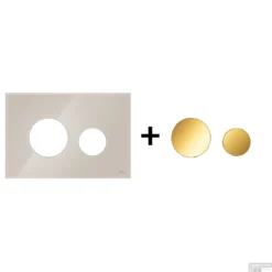 Drukplaat Front En Toetsen TECE Loop Voor WC-Bediening Glas Lichtbeige -Baden Luxe Verkoop lichtbeige goud