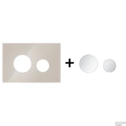 Drukplaat Front En Toetsen TECE Loop Voor WC-Bediening Glas Lichtbeige -Baden Luxe Verkoop lichtbeige matchroom