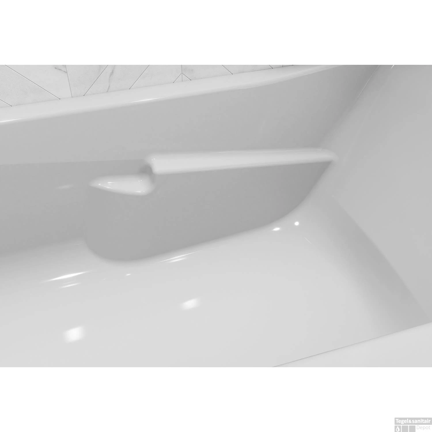 Ligbad Allibert Aero Confort Rechthoekig Bad 170x70x52 Cm Incl. Afvoerdeksel En Poten - Afbeelding 2