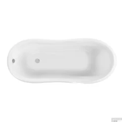 Ligbad Allibert Kara Met Leeuwenpoten Silver 175x71x77 Cm Wit