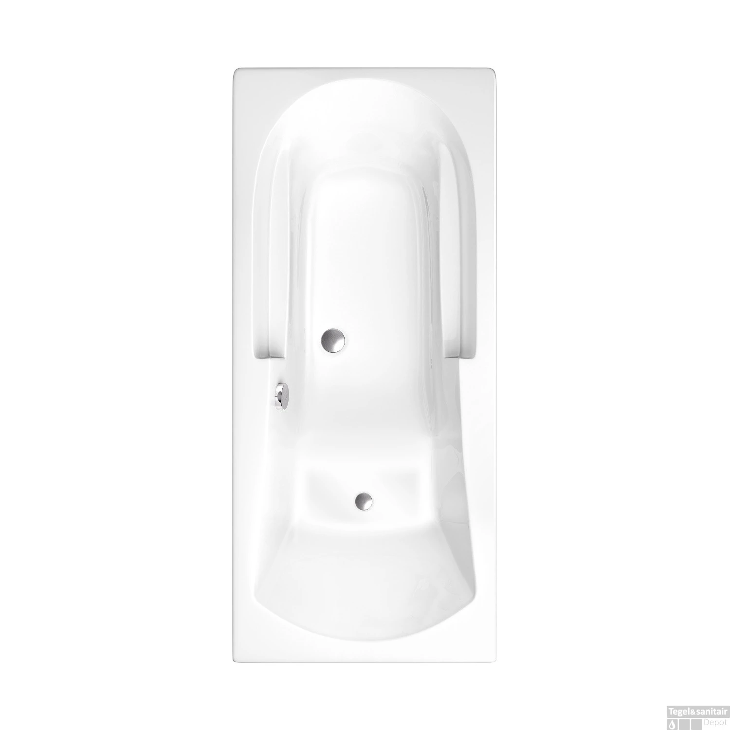 Ligbad Allibert Moovance Rechthoek Toplax Duobad Wit 180x80 Cm