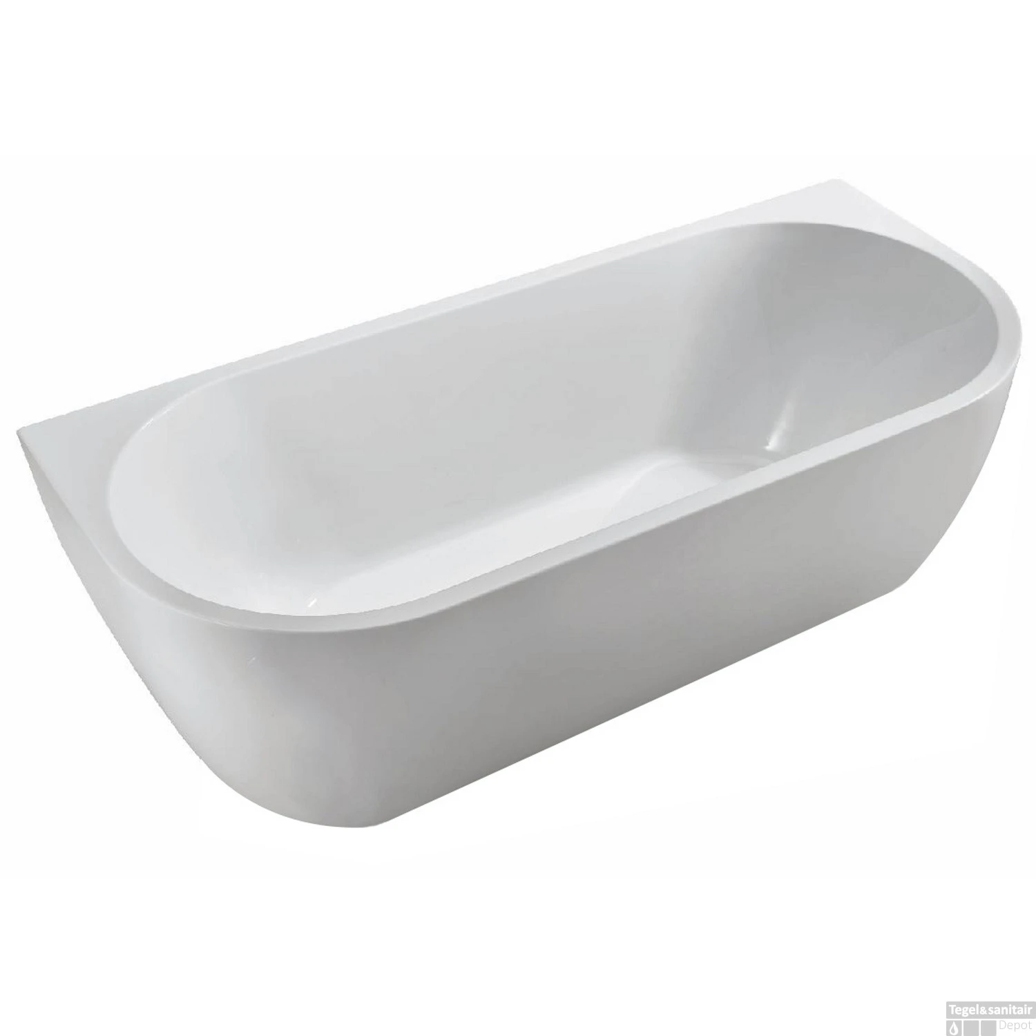 Ligbad Boss & Wessing Oxford Half Vrijstaand Acryl 180x80 Cm Mat Wit 1 Ligbad Boss & Wessing Oxford Half Vrijstaand Acryl 180x80 Cm Mat Wit