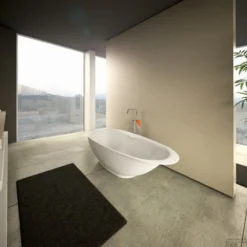 Ligbad Clou First 182x82x49cm Aluite Mat Wit (Vrijstaand) -Baden Luxe Verkoop ligbad clou first 182x82x49cm aluite mat wit vrijstaand sfeer1