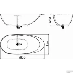 Ligbad Clou First 182x82x49cm Aluite Mat Wit (Vrijstaand) -Baden Luxe Verkoop ligbad clou first 182x82x49cm aluite mat wit vrijstaand tech