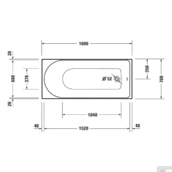 Ligbad Duravit D-Neo Inbouw 160x70x48.5 Cm Wit -Baden Luxe Verkoop ligbad duravit d neo inbouw 160x70x48.5 cm wit tech