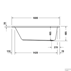 Ligbad Duravit D-Neo Inbouw 160x70x48.5 Cm Wit -Baden Luxe Verkoop ligbad duravit d neo inbouw 160x70x48.5 cm wit tech2