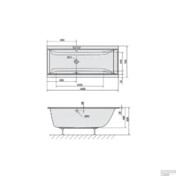 Ligbad Polysan Cleo Slim Inbouw 160x75x48 Cm Wit -Baden Luxe Verkoop ligbad polysan cleo slim inbouw 160x75x48 cm wit sph93611s tech