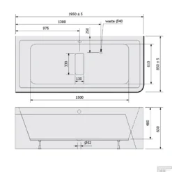 Ligbad Polysan Marlene 195x85x63 Cm Asymmetrisch Links Zwart / Wit -Baden Luxe Verkoop ligbad polysan marlene 195x85x63 cm asymmetrisch links zwart wit sph78731mclb tech