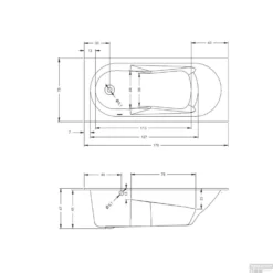 Ligbad Riho Lazy 170x75 Cm Bedieningsknop Links Wit Glanzend -Baden Luxe Verkoop ligbad riho lazy 170x75 cm bedieningsknop links wit glanzend tech