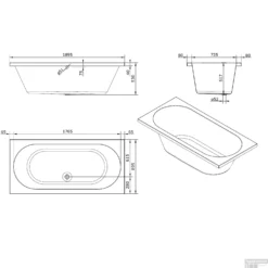 Ligbad Sanindusa Urb.y 190x90 Cm Acryl Wit -Baden Luxe Verkoop ligbad sanindusa urb.y 190x90 cm acryl wit tech 1