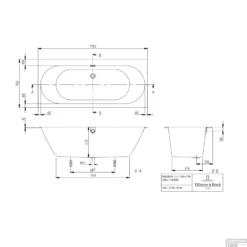 Ligbad Villeroy & Boch Oberon Duobad Quarel 170x75 Met Poten Inclusief Overloopcombinatie Wit Alpin -Baden Luxe Verkoop ligbad villeroy boch oberon duobad quarel 170x75 met poten inclusief overloopcombinatie wit alpin tech