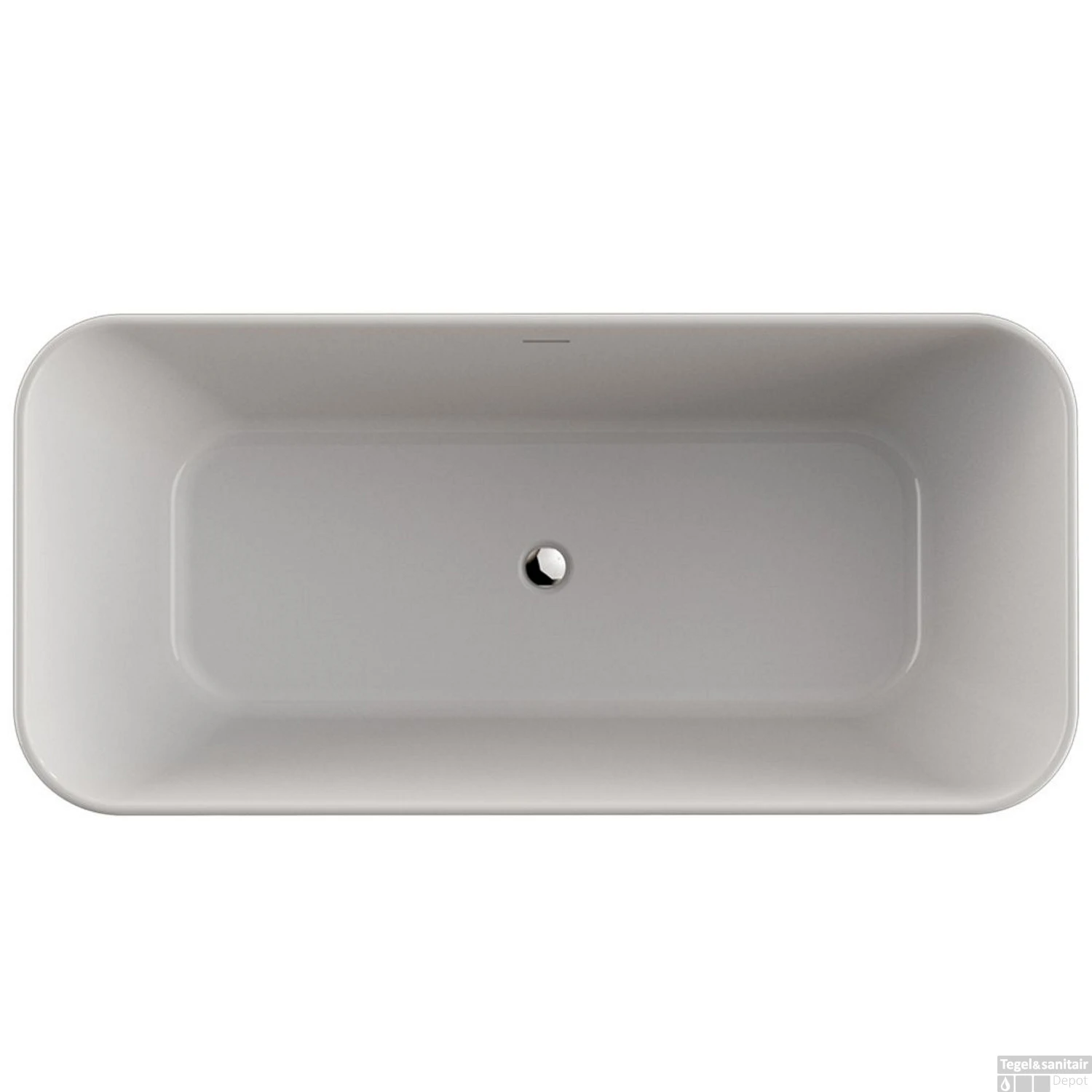 Vrijstaand Bad Xenz Fenna 170x80x60 Cm Acryl Met Overloop En Waste Edelweiss Mat Wit - Afbeelding 2