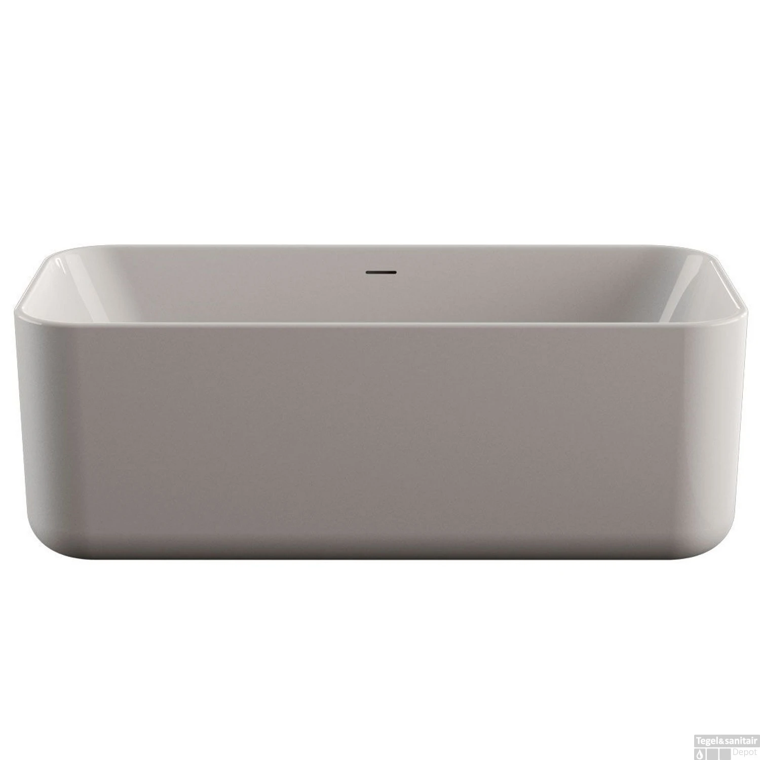 Vrijstaand Bad Xenz Fenna 170x80x60 Cm Acryl Met Overloop En Waste Edelweiss Mat Wit