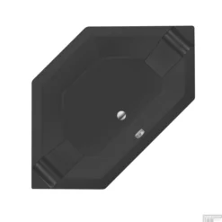 Ligbad Xenz Society 145 6-hoekig 145x145x50 Cm Inbouw Acryl Mat Zwart