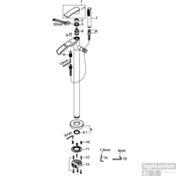 Lima Vrijstaande Badmengkraan Waterval Chroom -Baden Luxe Verkoop lima vrijstaande badmengkraan waterval chroom technisch