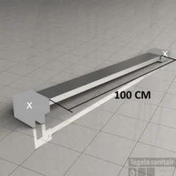 BWS Losse Vierkante Stabilisatiestang 100 Cm Chroom -Baden Luxe Verkoop losse vierkante stabilisatiestang 100cm 1