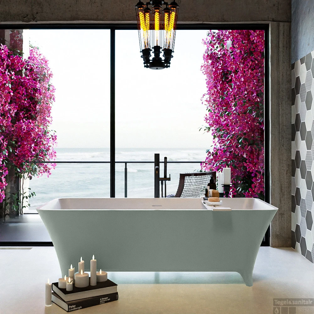 LUNDY Vrijstaand Bad 170x75cm Kleur Greey / Talc 3 LUNDY Vrijstaand Bad 170x75cm Kleur Greey / Talc - Afbeelding 3