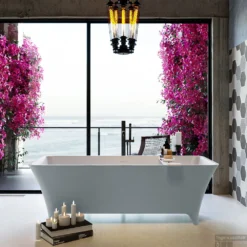 LUNDY Vrijstaand Bad 170x75cm Kleur Clay / Talc -Baden Luxe Verkoop lundy 2 00006