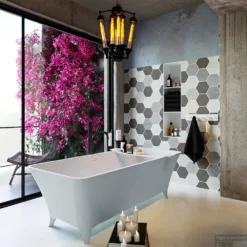 LUNDY Vrijstaand Bad 170x75cm Kleur Clay / Talc -Baden Luxe Verkoop lundy 3 00006