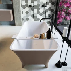 LUNDY Vrijstaand Bad 170x75cm Kleur Smoke / Talc -Baden Luxe Verkoop lundy 4 00007