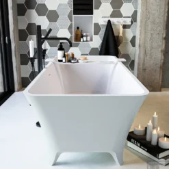 LUNDY Vrijstaand Bad 170x75cm Kleur Clay / Talc -Baden Luxe Verkoop lundy 5 00006