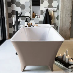 LUNDY Vrijstaand Bad 170x75cm Kleur Smoke / Talc -Baden Luxe Verkoop lundy 5 00007