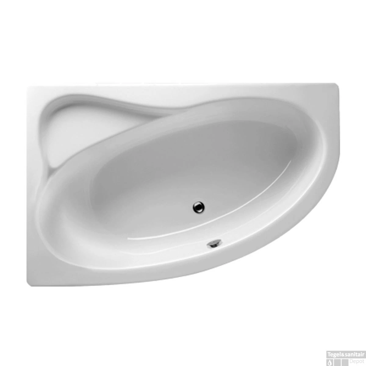 Ligbad Riho Lyra 153 X 100 Cm RECHTS Wit 1 Ligbad Riho Lyra 153 X 100 Cm RECHTS Wit