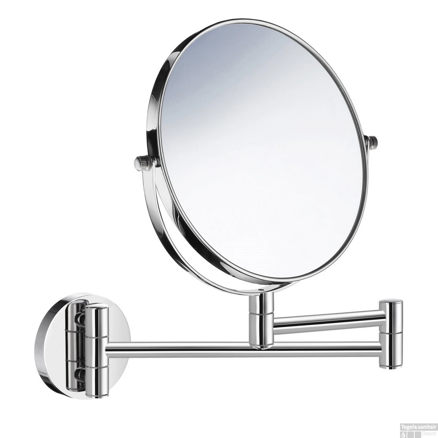 Make-Up Spiegel / Scheerspiegel Saniclass Exclusive 17cm Wandmontage 7x Vergrotend Chroom