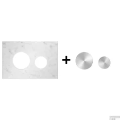 Drukplaat Front En Toetsen TECE Loop Voor WC-Bediening Marmer Wit -Baden Luxe Verkoop marmer geborsteldrvs