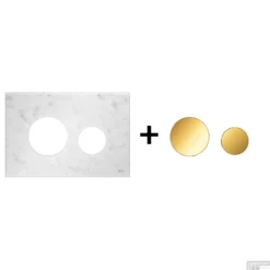 Drukplaat Front En Toetsen TECE Loop Voor WC-Bediening Marmer Wit -Baden Luxe Verkoop marmer goud
