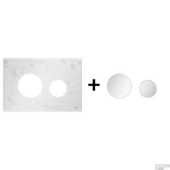 Drukplaat Front En Toetsen TECE Loop Voor WC-Bediening Marmer Wit -Baden Luxe Verkoop marmer matchroom